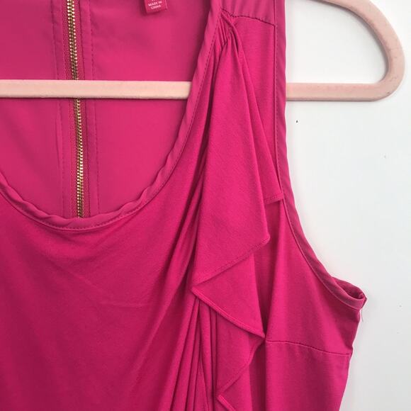 LVince Camuto Sleeveless Fuchsia ruffled blouse size Medium - Picture 3 of 7